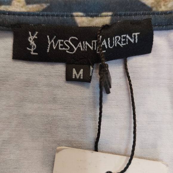 Yves St Laurent Inspired New York Novelty Print Short Sleeve Top Sz M - Picture 7 of 10